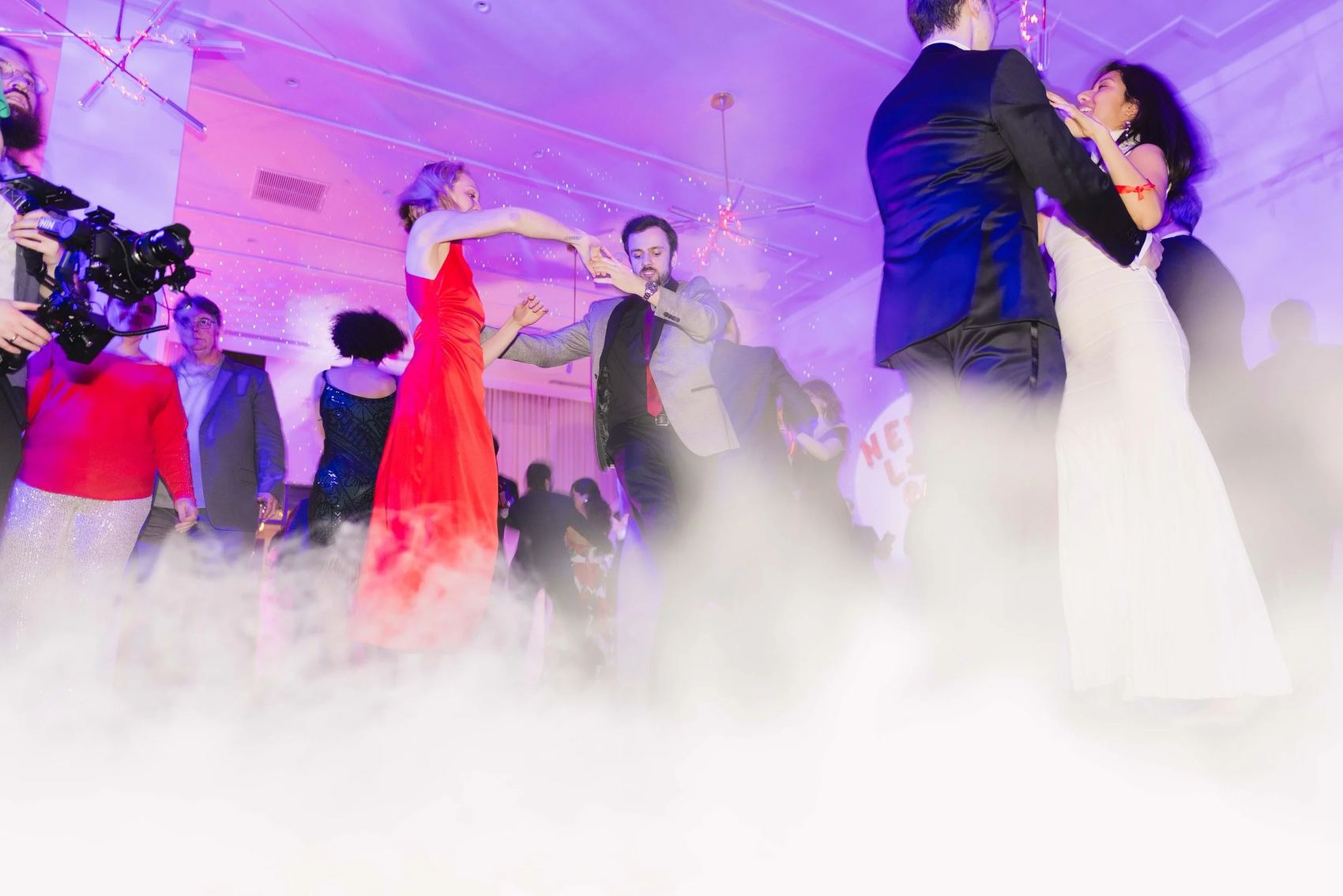 A dance under stage fog