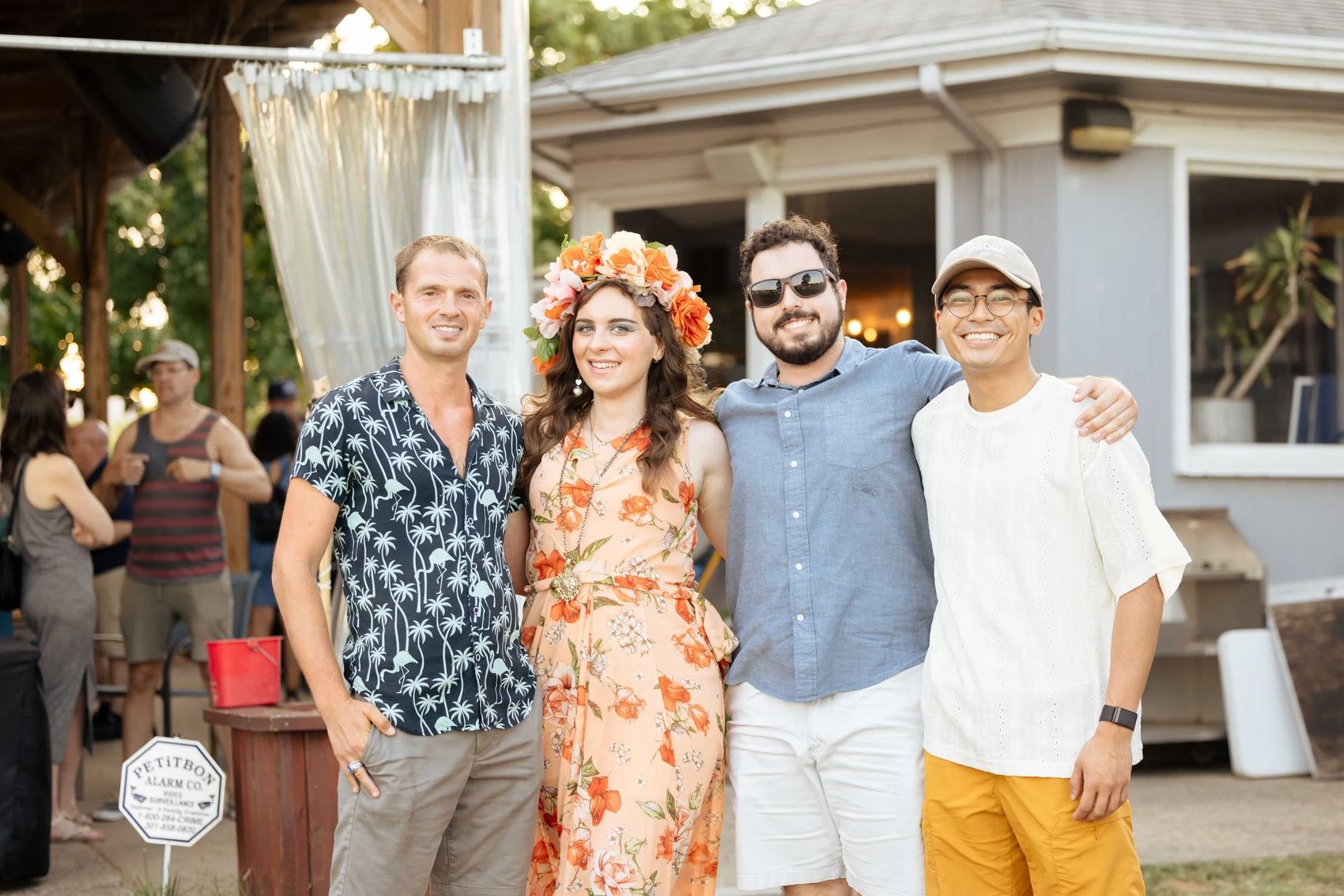 Friends at a summer soiree
